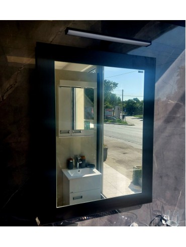Dubai Nero ogledalo 60x80 LED sa crnom lampom 301273 Dubai Nero ogledalo 60x80 LED sa crnom lampom 301273